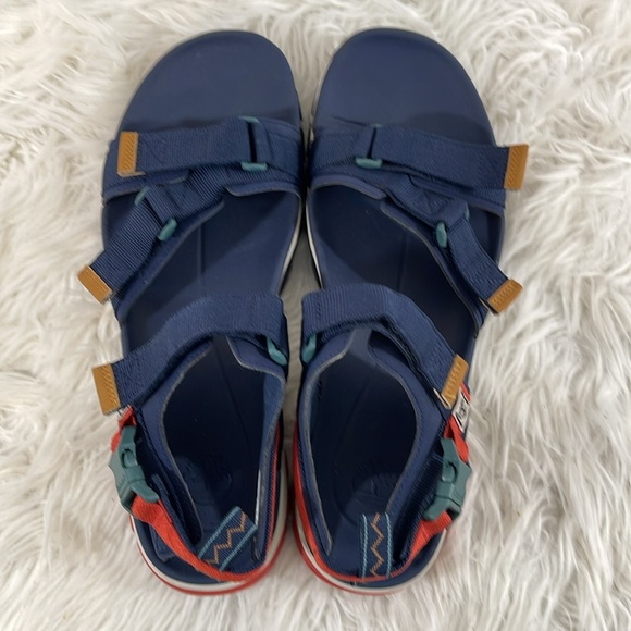 TIMBERLAND Timberland Garrison Trail 'Navy Blue Yellow Orange' Sandals Size 13 - Picture 6 of 13